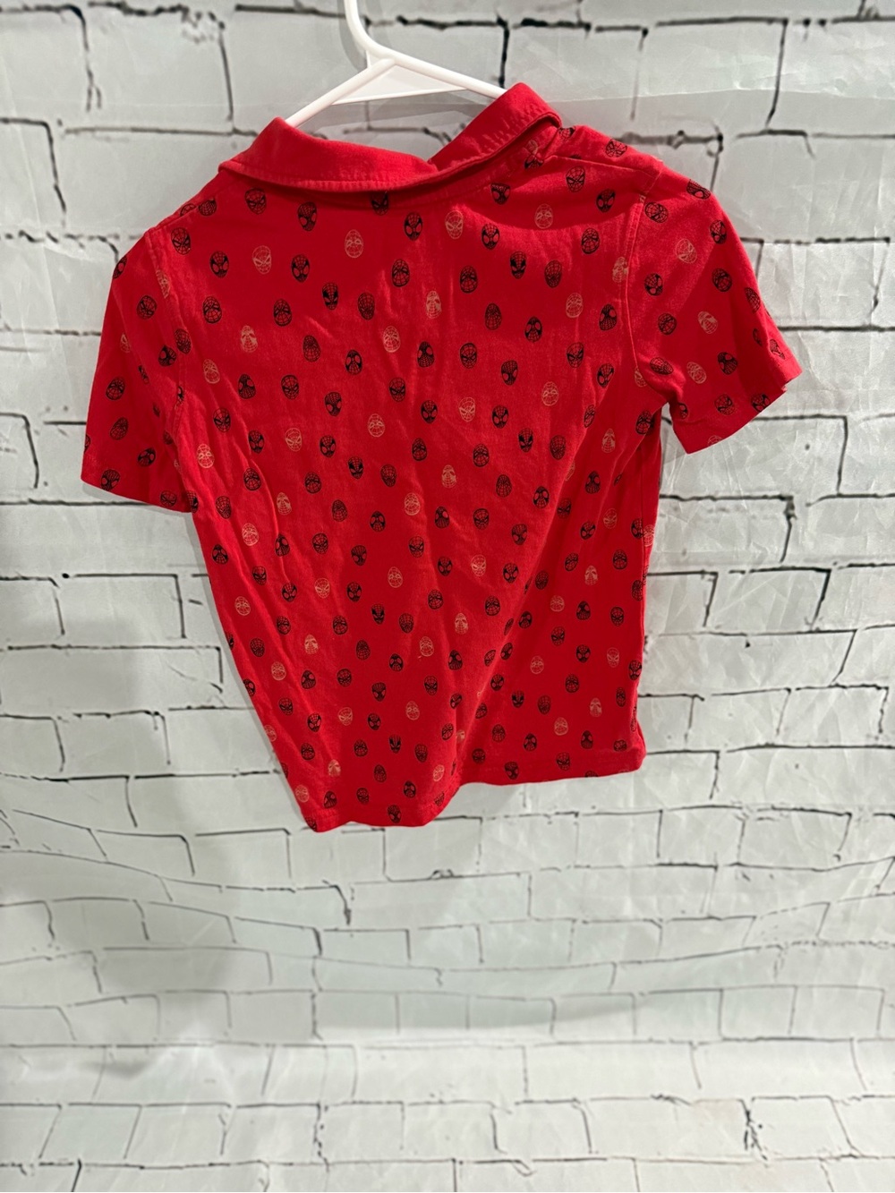 Marvel Red Polo Shirt with Spiderman Print
